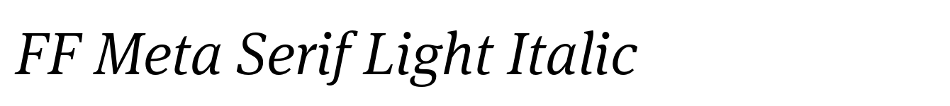 FF Meta Serif Light Italic image